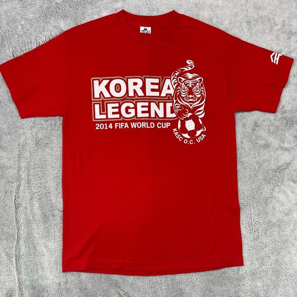 Korea Legend 2014 FIFA World Cup T-Shirt Mens M Red Alstyle Apparel - Picture 1 of 8